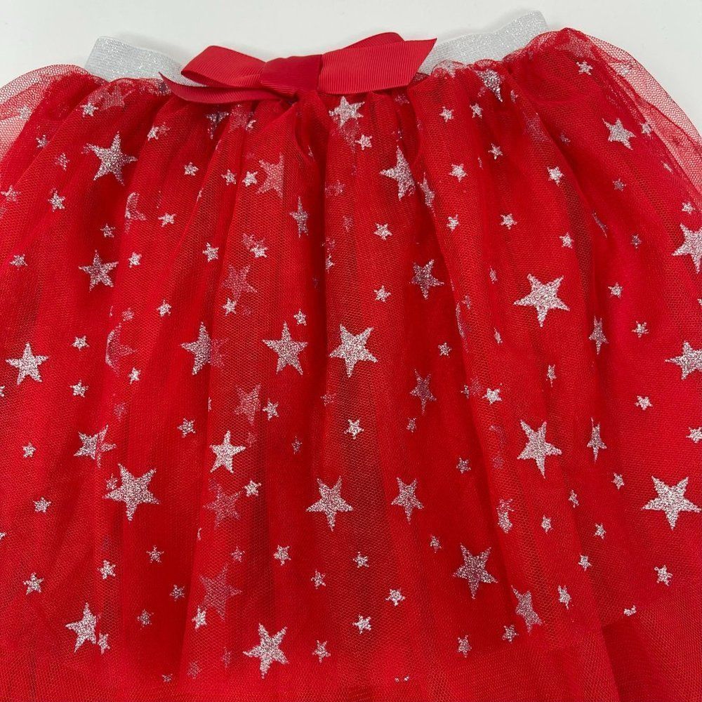 Red Star Print Tulle Skirt for Kids - Picture 6 of 7